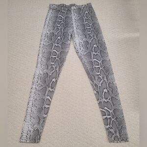 SWS Basic Faux Snake Skin Leggings Elastic Waist Extreme Comfort Stretch